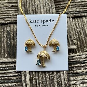 Kate Spade Rain or Shine Necklace & Earrings Set